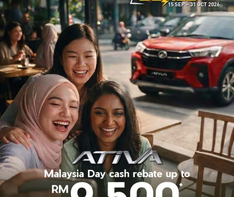 Perodua Rawang Malaysia Day Deals – Cash Rebate Up to RM9,500 on Perodua Ativa