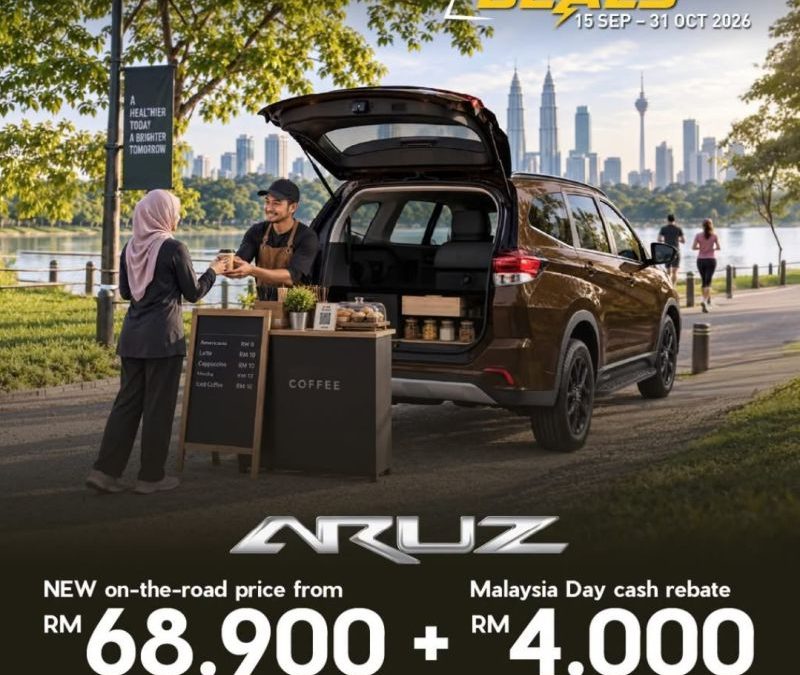 Perodua Rawang Malaysia Day Deals: Perodua Aruz Cash Rebate RM4,000