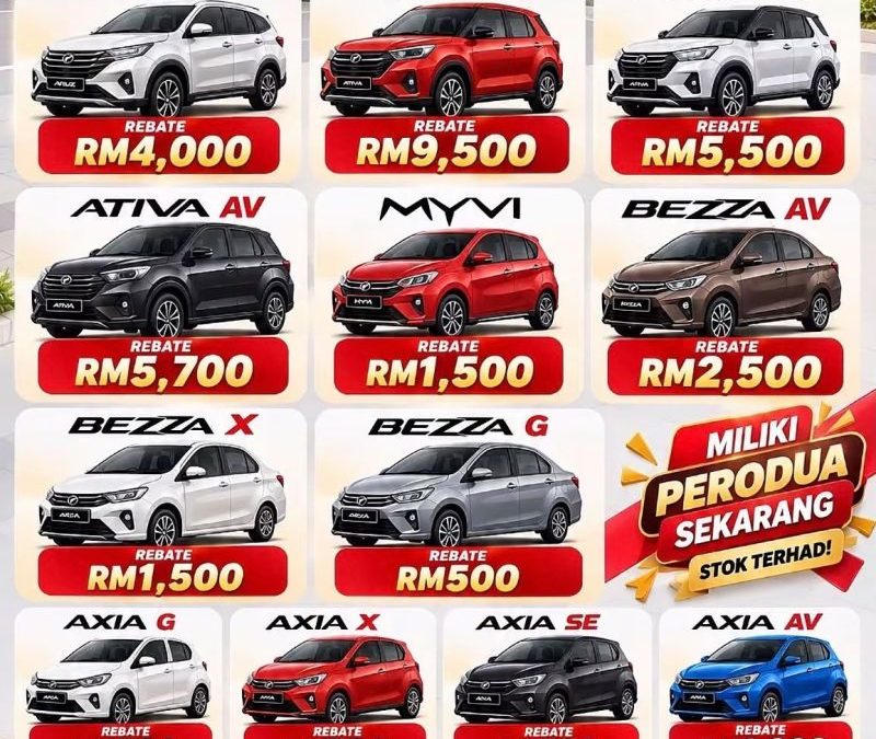 Promosi Hebat Perodua Rawang – Rebat Tunai Sehingga RM9,500!